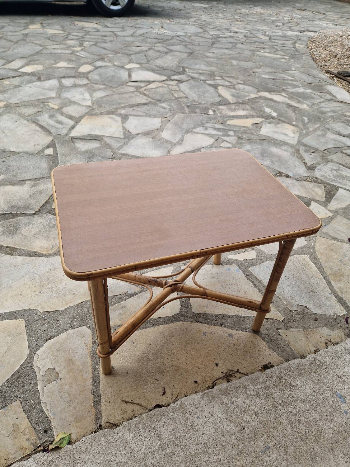 Vintage rattan coffee table