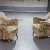 Pair of armchairs flower 50s