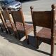 Set of 4 Breton chairs in solid wood