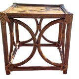 Glazed honey-colored bamboo coffee table Pier Import 1980