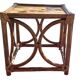 Glazed honey-colored bamboo coffee table Pier Import 1980