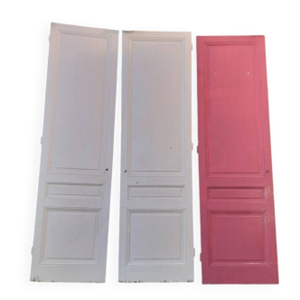 3 large old Haussmann-style wardrobe doors 19th century H260cm