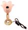 Tulip lamp made of onyx and brass.