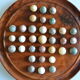 Solitaire game in exotic wood and semi-precious stones
