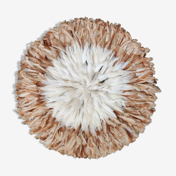 Juju hat blanc et beige 50cm