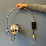 GEPO Space Age Eyeball Arc chrome wall lamp