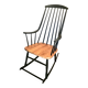 Vintage rocking chair in black stained beech