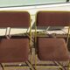 Lot de 4 chaise lafuma pliante damier marron doré