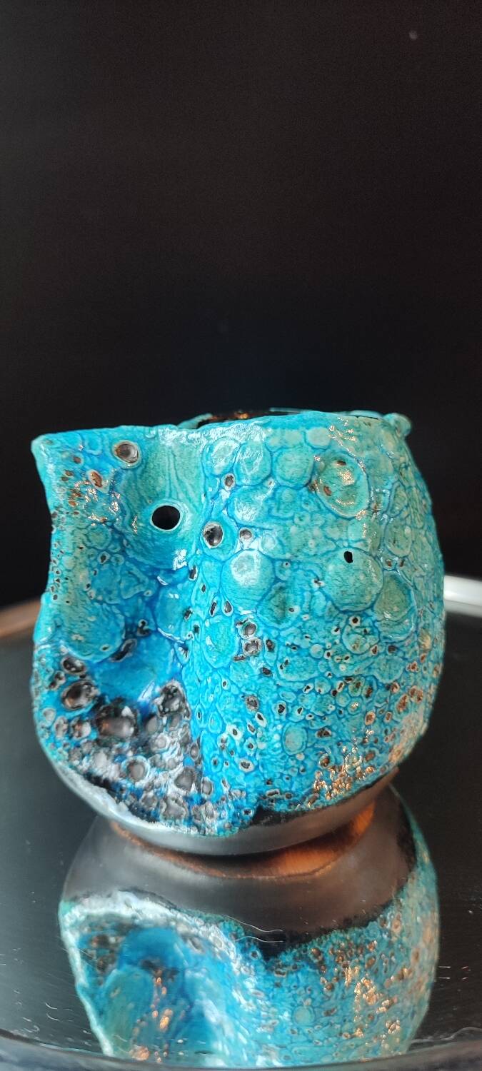 Small ceramic milk jug Cyclope Emaux des Glaciers