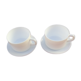 Vintage bistro cups