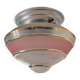 Ceiling light from the 40s/50s in gold and pink Art Deco.