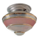 Ceiling light from the 40s/50s in gold and pink Art Deco.
