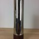 Vase rouleau acier chromé et simili cuir