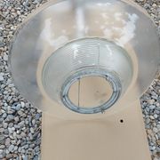 Holophane art deco glass pendant light