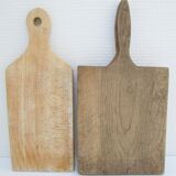 Two vintage solid wood cutting boards