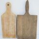 Two vintage solid wood cutting boards