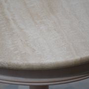 Petite table basse ronde travertin/bout de canapé années 80/90