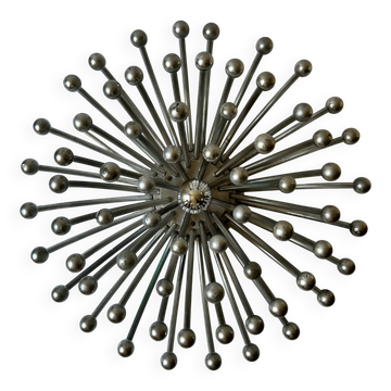Lampe Pistillo, applique ou plafonnier en chrome Valenti Luce, design 1970