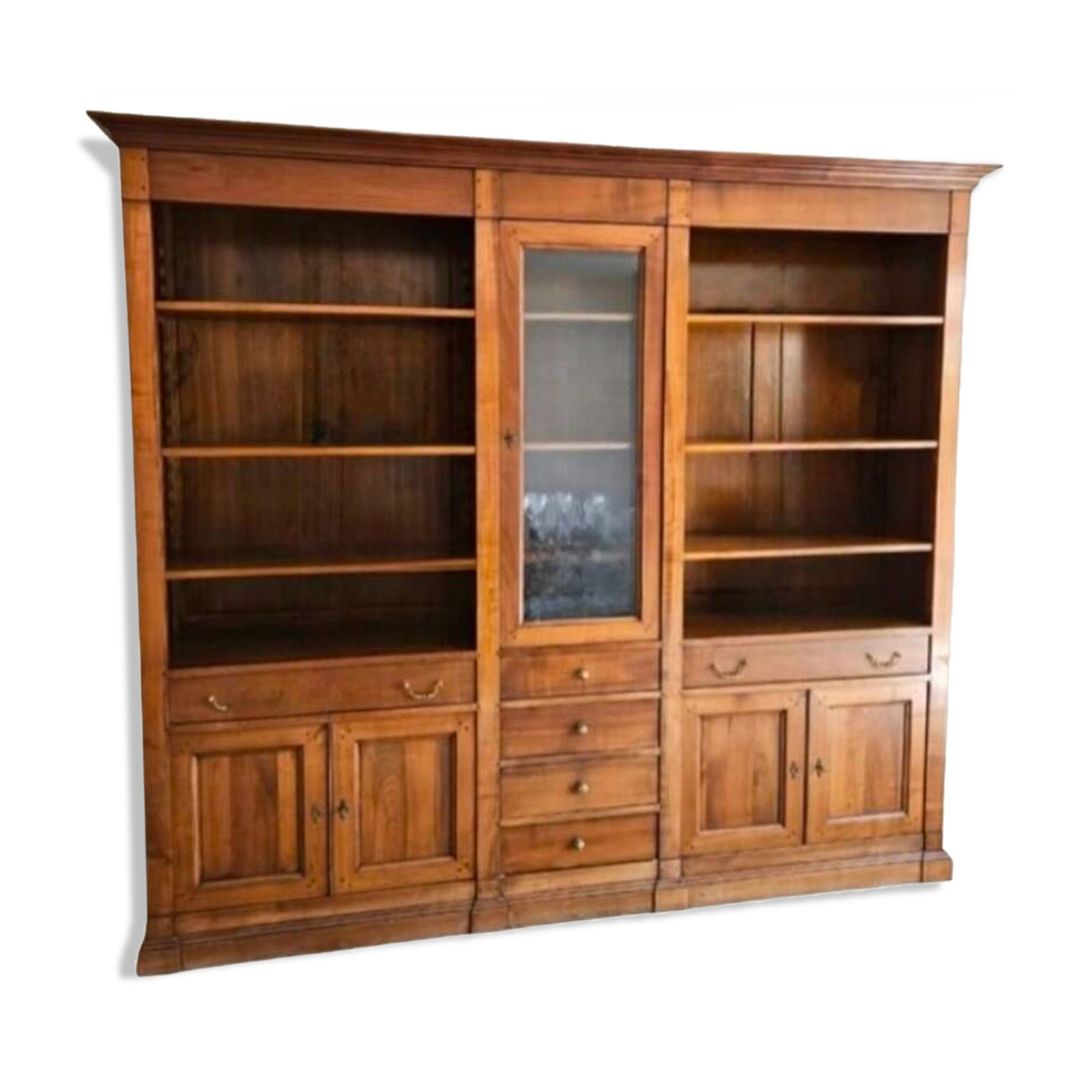 Large solid wood dressing library