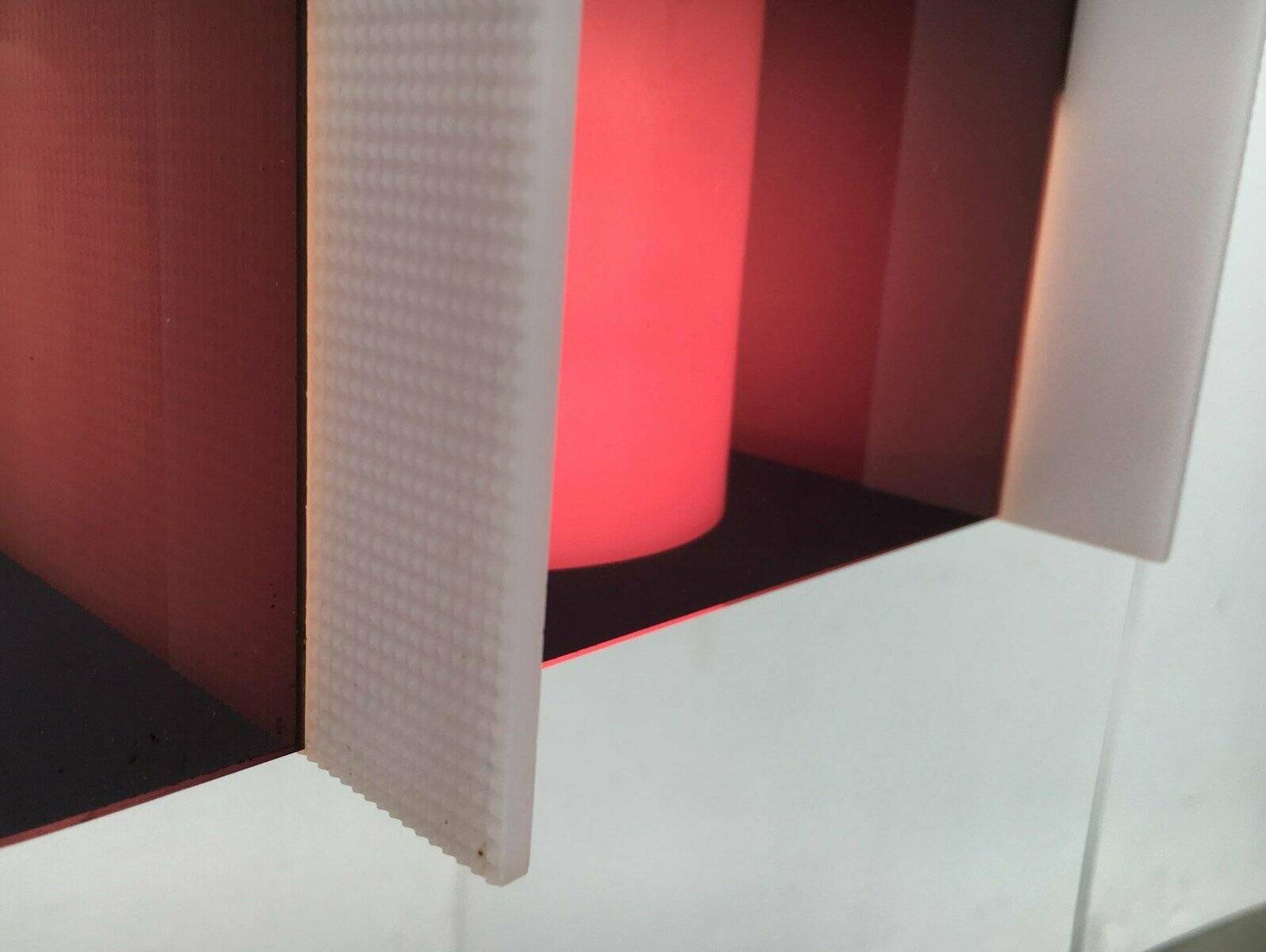 Mid-century space style acrylic cube pendant lamp, 1960s