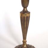 Pied de lampe bronze cannelé