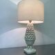 Spanish floral ceramic table lamp from Manises, Spain, circa 1970s