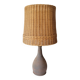 Ceramic and rattan lamp
