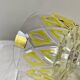 Set of 12 glasses - VMC Reims Arlequin champagne glasses - yellow decor
