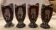 4 mugs vintage en pierre de lave Giulianelli