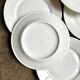 6 white porcelain flat plates