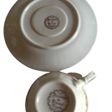Digoin porcelain cups and sub-cups set