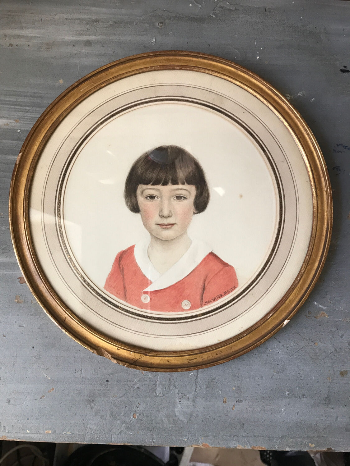 Portrait of a watercolor girl