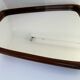 Scandinavian mirror free-form in teck 1960 48x62cm
