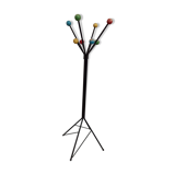 Coat rack parrot locker multicolored balls circa 50