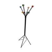 Coat rack parrot locker multicolored balls circa 50