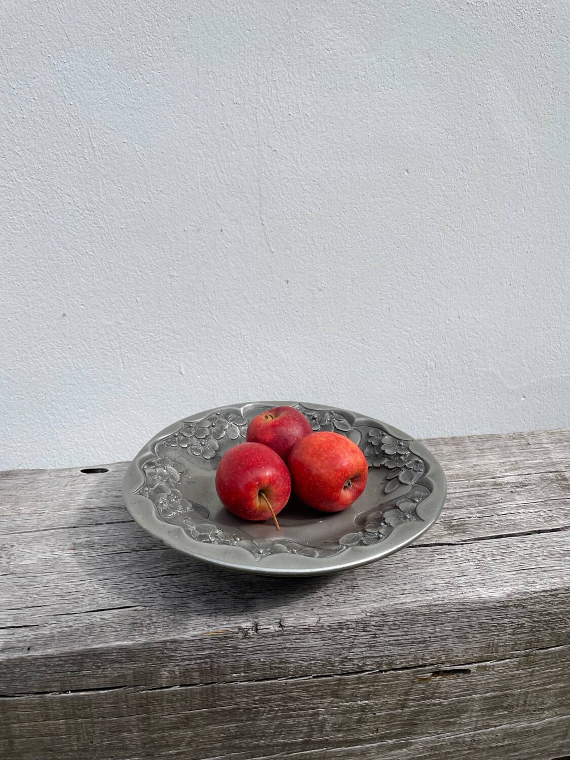 Signed metal salad bowl