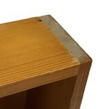 Porte-manteau console miroir en pin vintage au design minimaliste