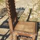 Set of 4 natural wood chairs, Henri II style