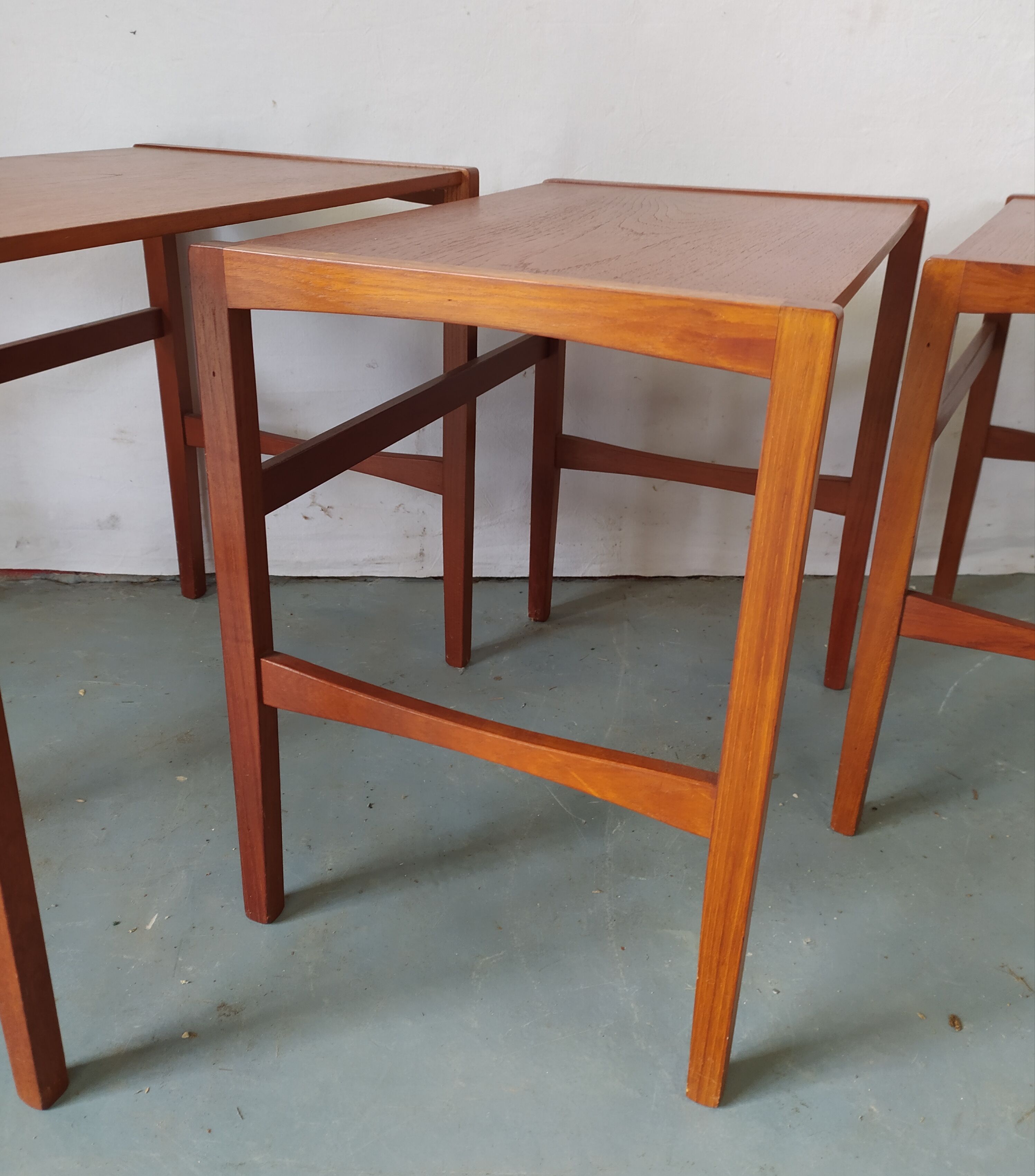 Solid teak pull out tables