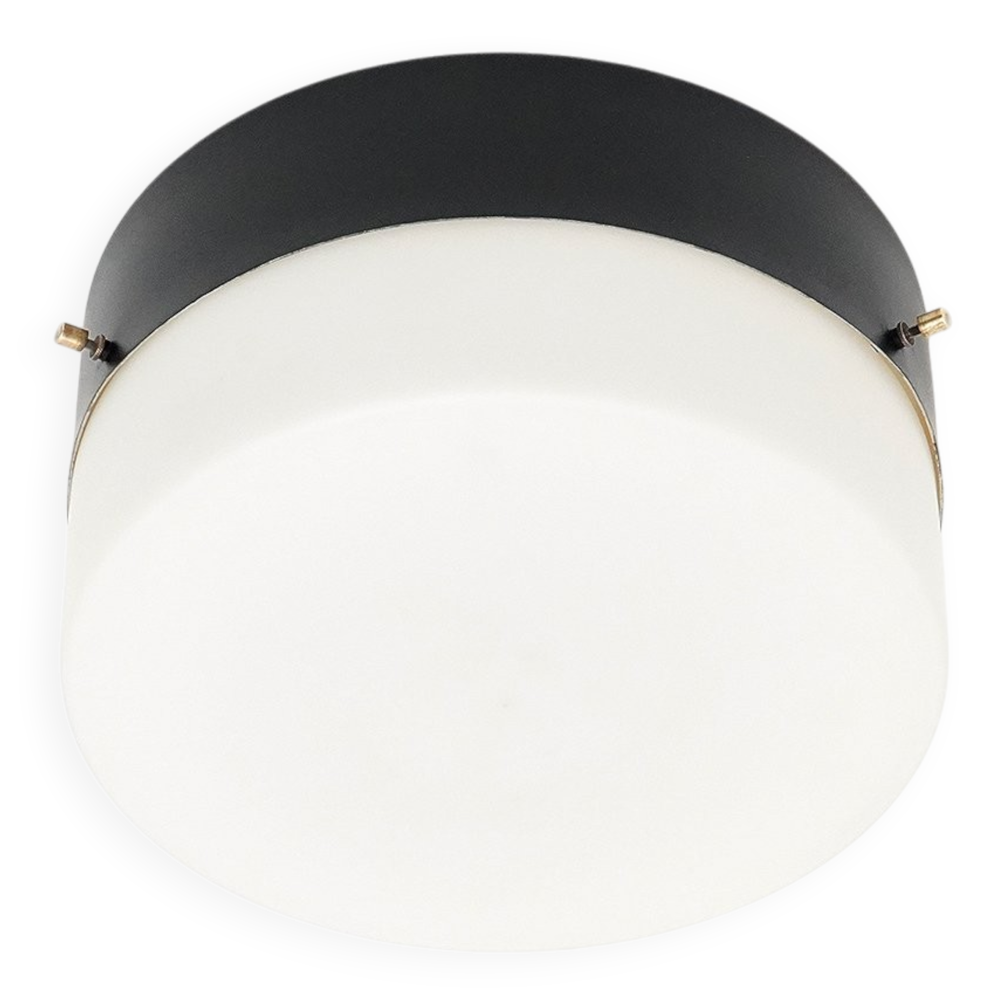 Vintage Opaline Glass Chandelier, 1950s