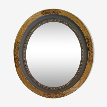 Miroir ovale post art déco 54cm