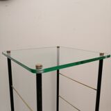 Sellette glass and metal