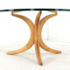 Alma möbel coffee table with boomerang legs and glass top
