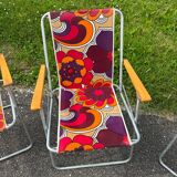 Vintage 70s Flower Power camping chair