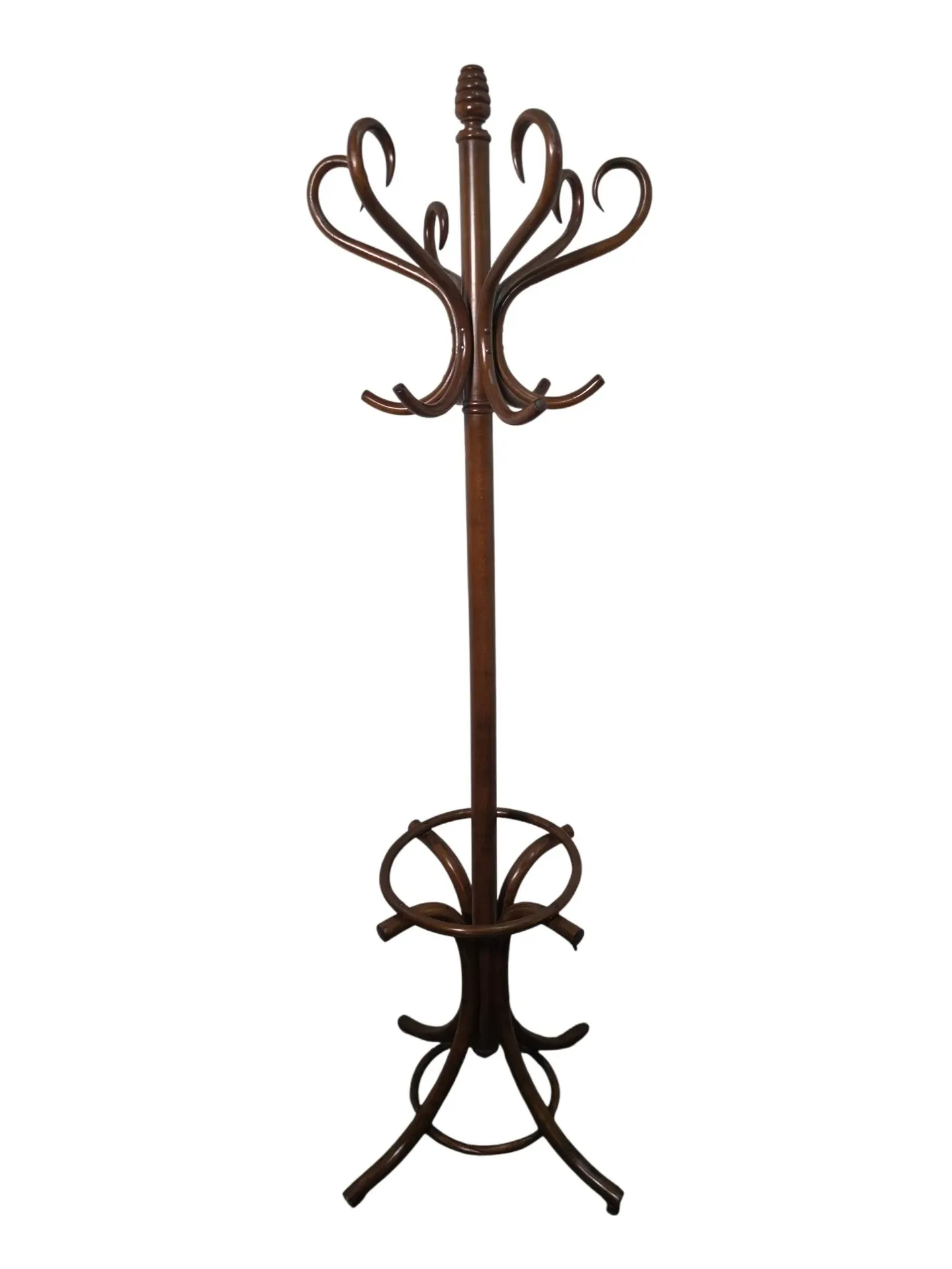 Curved antique wooden parrot