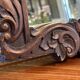 Antique wall mirror, hand-carved, vintage, 1920s