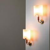 Pair of wall lamps Murano Vetri, Italy 1960s