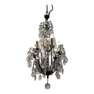 Antique Large Bronze Crystal Chandelier 1920/40’s