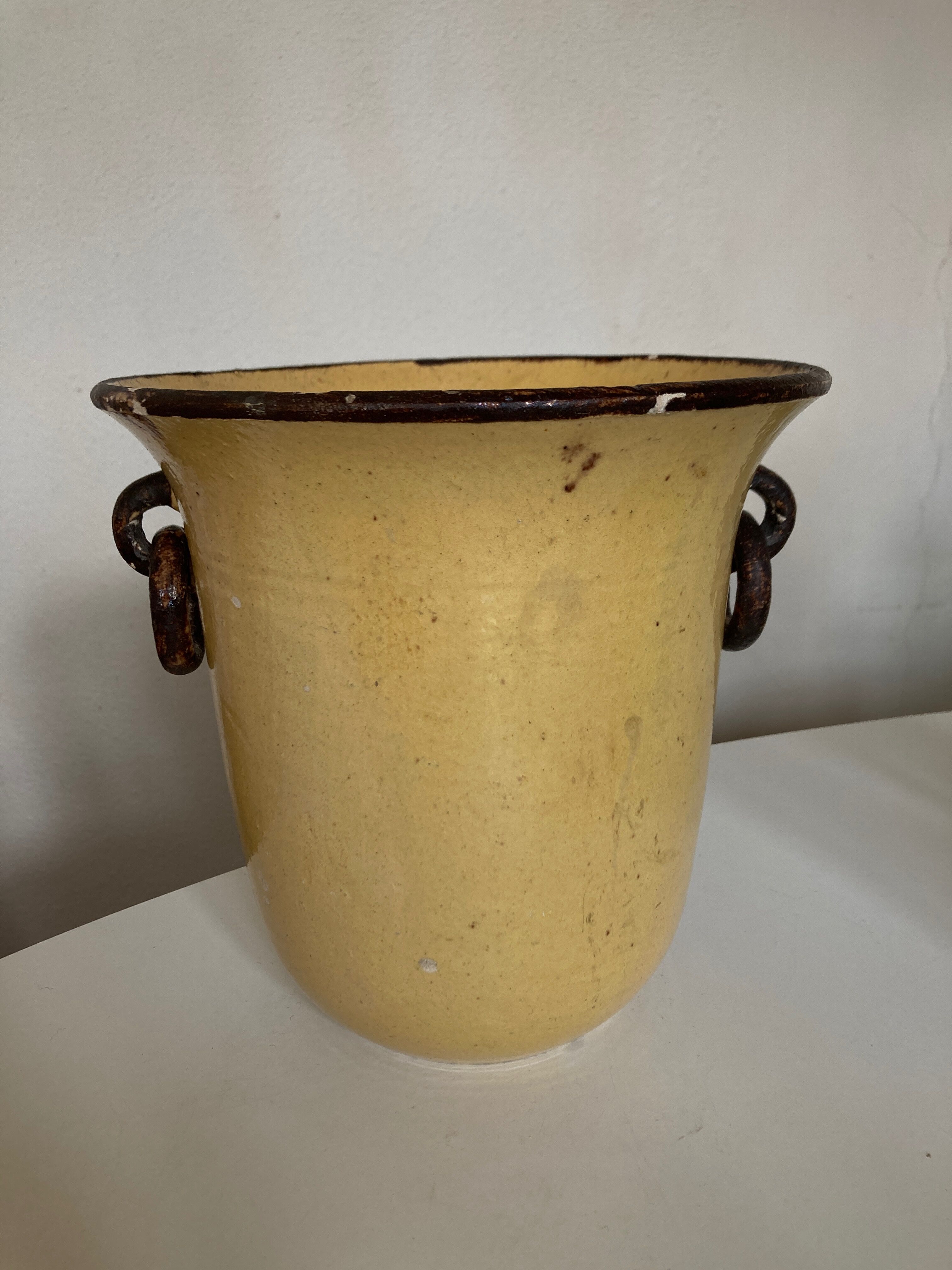 Neoclassical urn vase in glazed clay Etienne Noël Dieulefit 1940