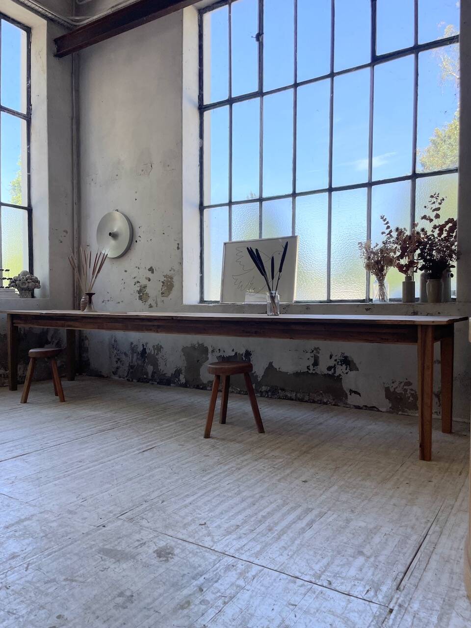 4m XXL pine and oak farmhouse table